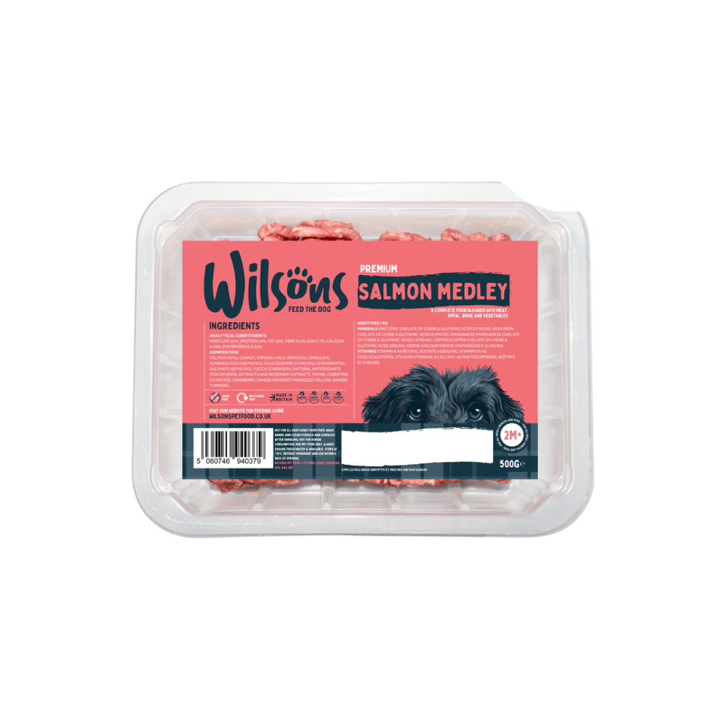 Wilsons Salmon Medley Premium Raw Frozen Dog Food