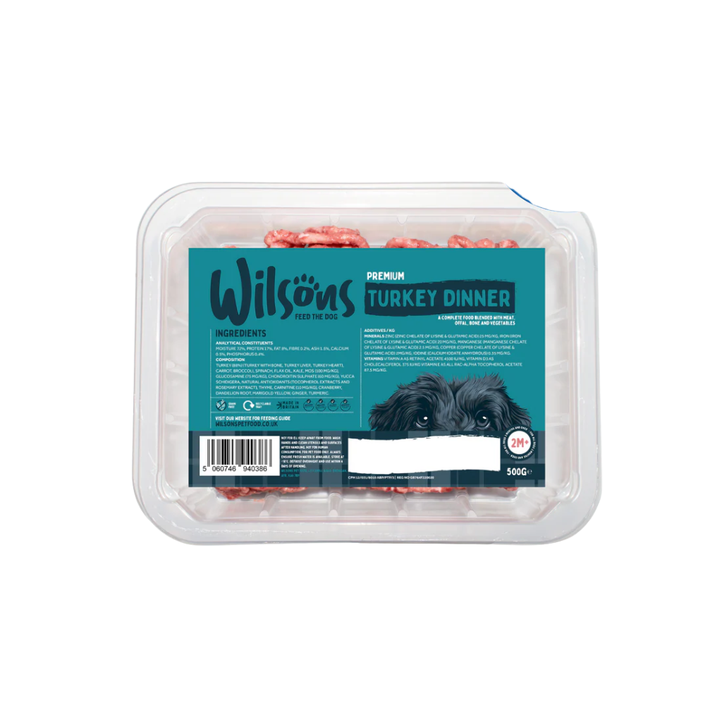 Wilsons Turkey Dinner Premium Raw Frozen Dog Food