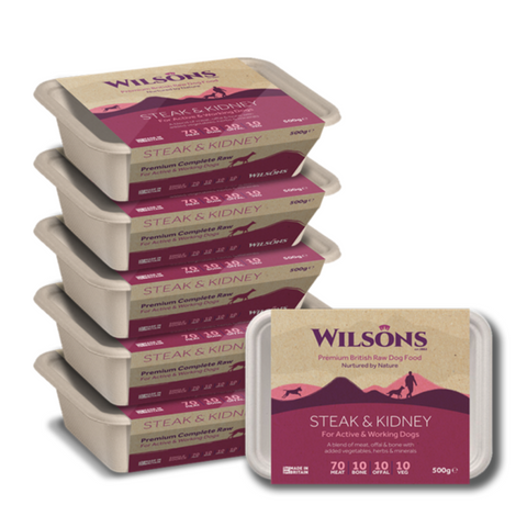 Wilsons Steak & Kidney Premium Raw Frozen Dog Food